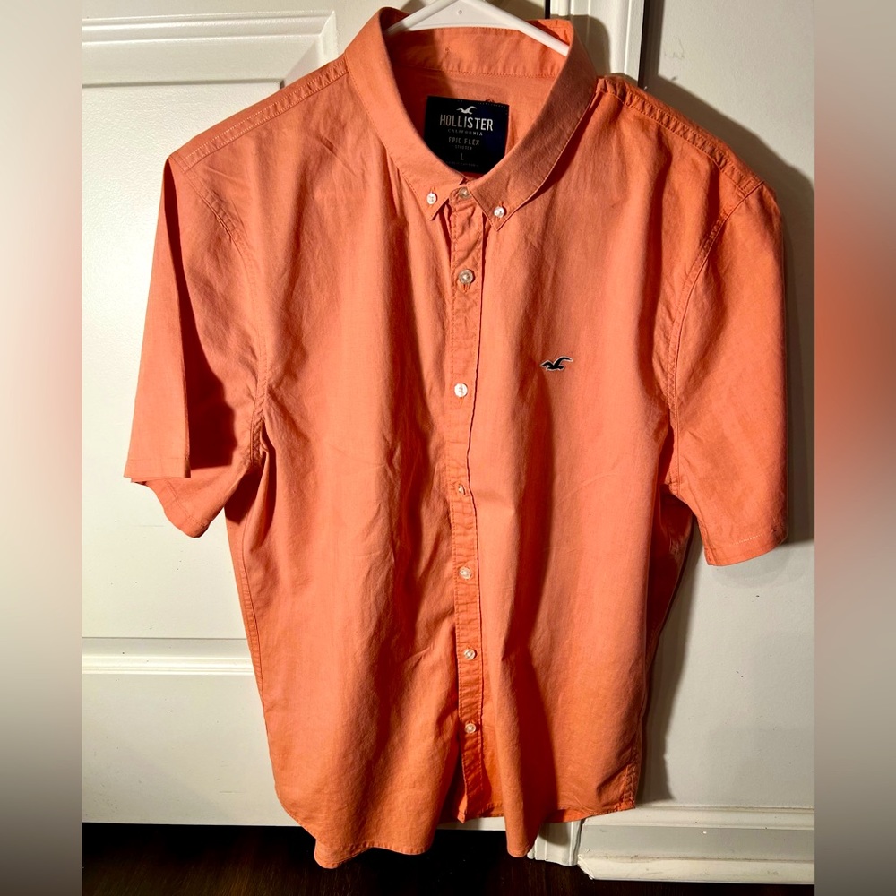 Hollister Mens short sleeve button down
